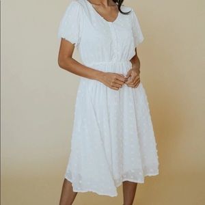 Baltic Born mila off white swiss dot dress